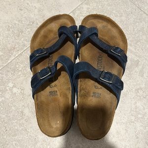 Birkenstock Mayari Navy blue oiled leather sandals